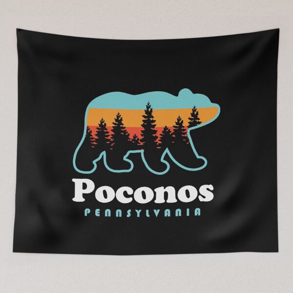 Item preview, Poconos Pennsylvania Bear Trees Retro designed and sold by yelly123.
