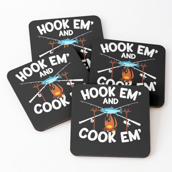 Item preview, Hook Em And Cook Em Funny Fishing designed and sold by ChristSchroeder.