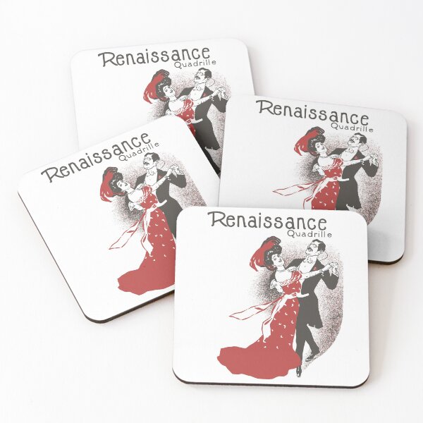 Item preview, Renaissance Quadrille - Vintage Retro Ballroom Bal Musette Quadrille Dance Poster designed and sold by Vintage-TM.