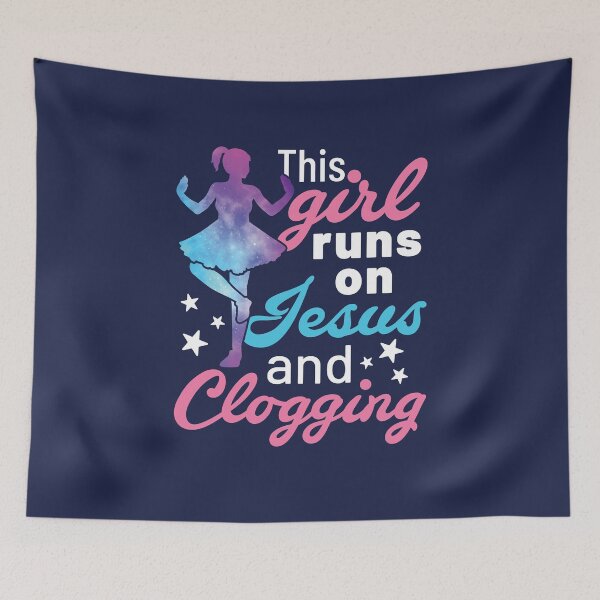 Item preview, This Girl Runs on Jesus and Clogging designed and sold by jaygo.