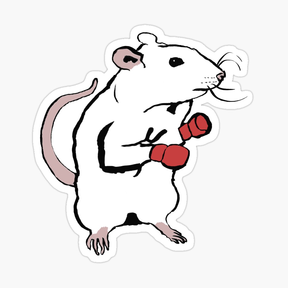 Deadlift Rat Sticker for Sale by teaandink