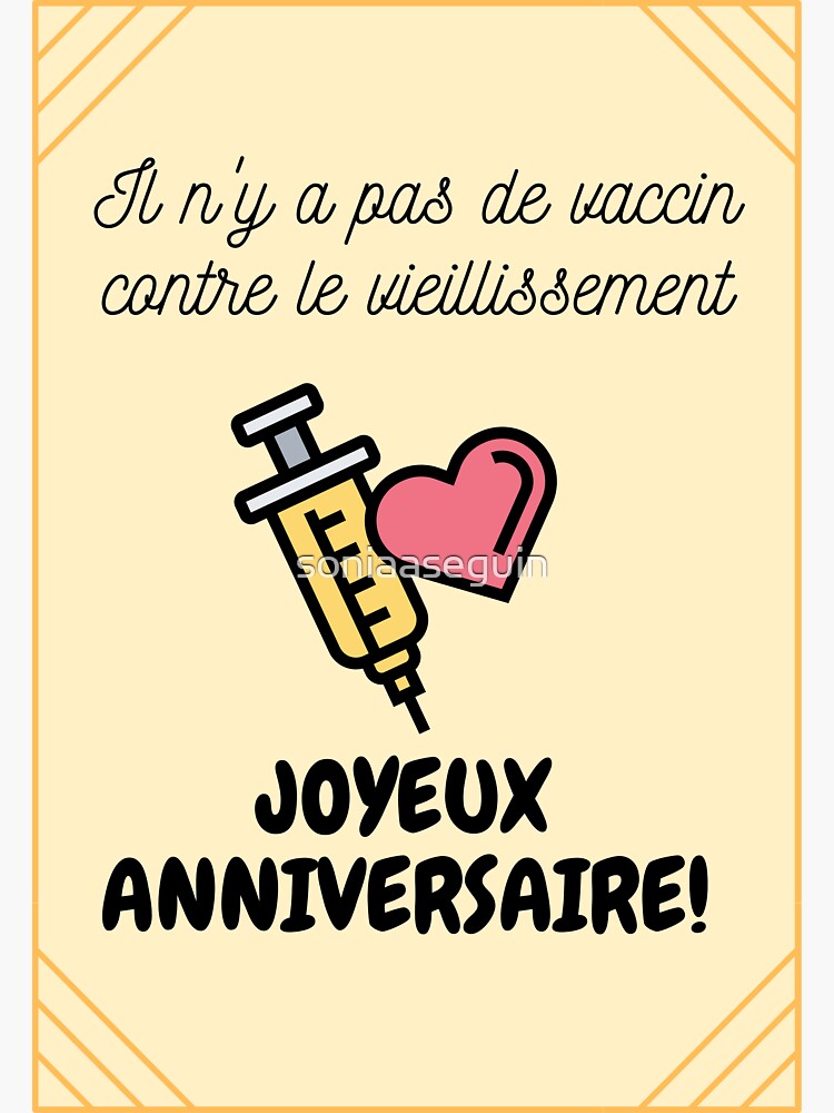 Sticker Joyeux anniversaire design - Stickers STICKERS CITATIONS