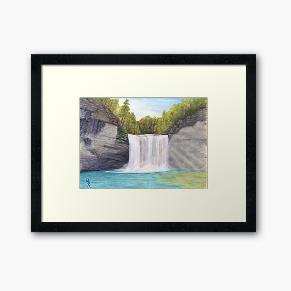 Item preview, Cane Creek Falls Watercolor Painting designed and sold by redspearart.