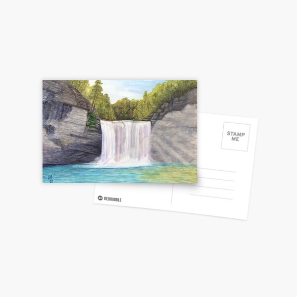 Item preview, Cane Creek Falls Watercolor Painting designed and sold by redspearart.