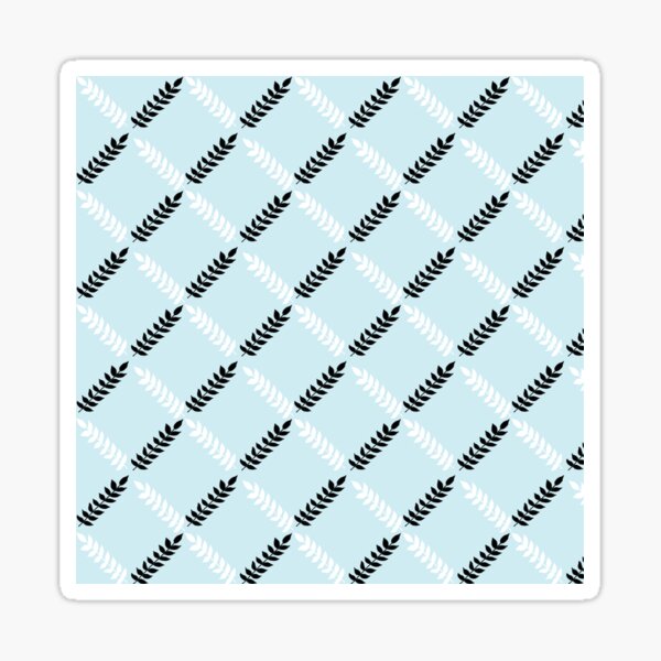 Laurel Criss Cross / Blue White & Black Sticker