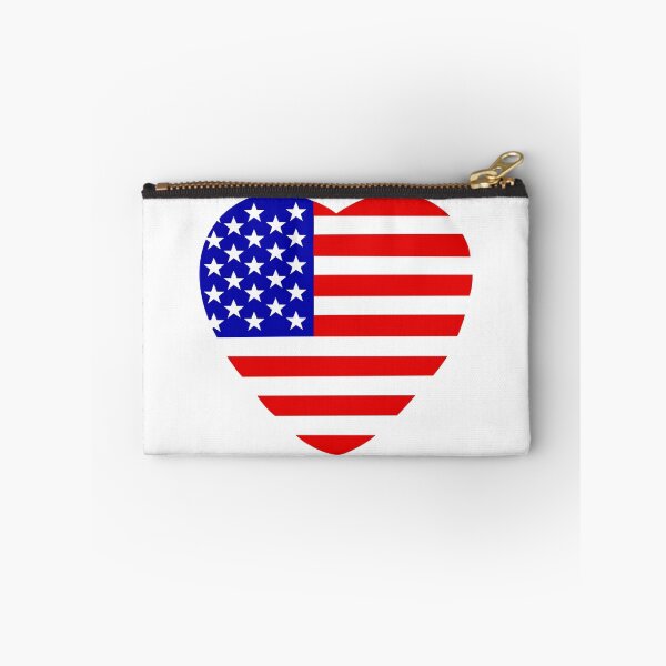 Item preview, United States Flag in heart shape designed and sold by frogarts.
