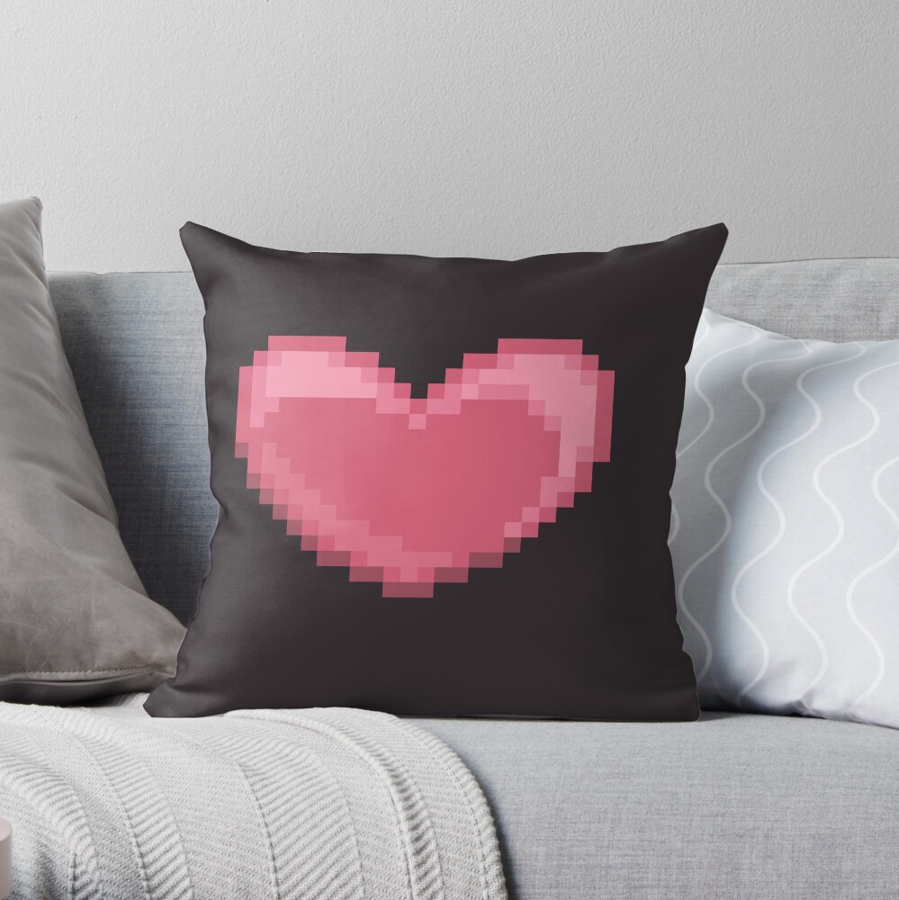 Pixel Heart Throw Pillow