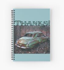 Gratitude Journal-Thanks, "Old Car in the Woods" Spiral Notebook