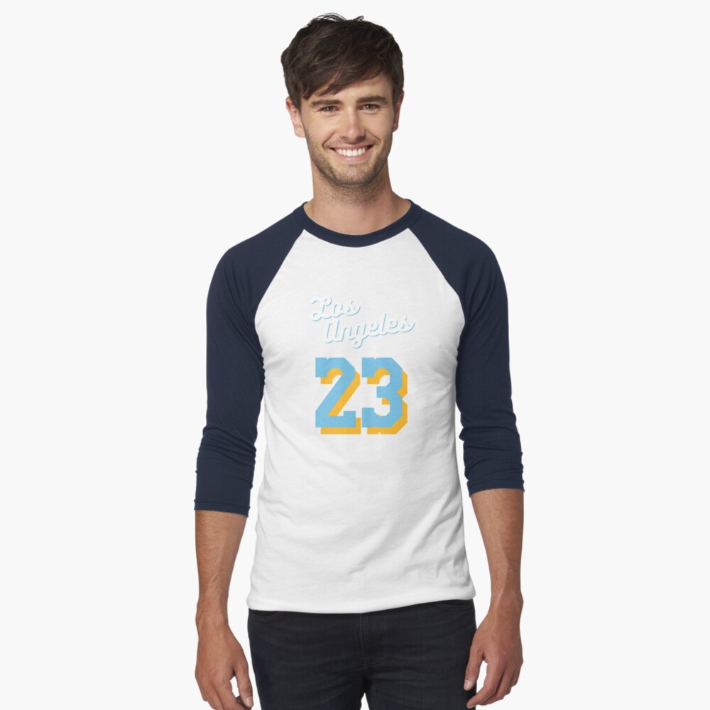 Lebron James 23 Baby Blue and Gold 2021 Jersey, LA LAKERS Active T-Shirt  for Sale by Desznr