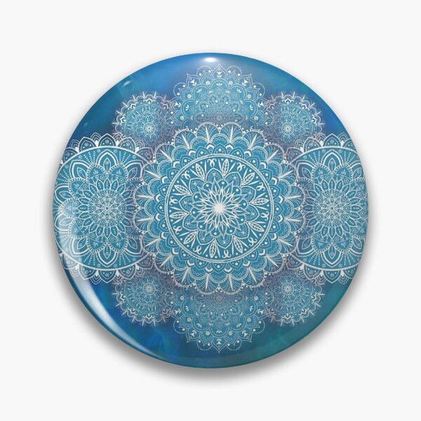 Item preview, Turquoise Mandala Wallpaper designed and sold by KreaKat.