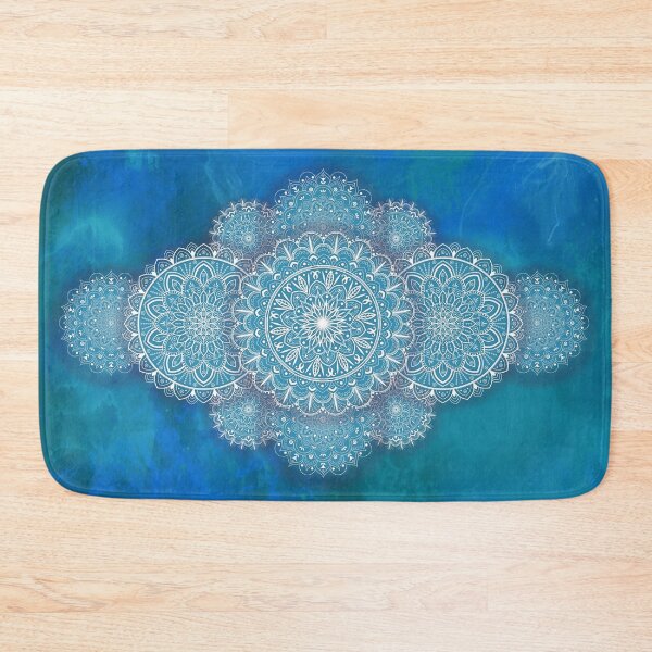 Item preview, Turquoise Mandala Wallpaper designed and sold by KreaKat.