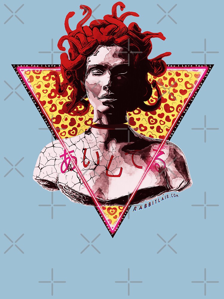 Aesthetic Vaporwave Medusa Statue - I Love You by RabbitLair