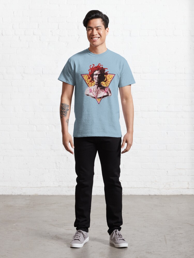 Alternate view of Aesthetic Vaporwave Medusa Statue - I Love You Classic T-Shirt