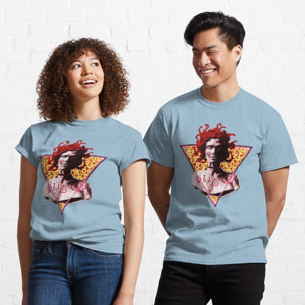 Aesthetic Vaporwave Medusa Statue - I Love You Classic T-Shirt