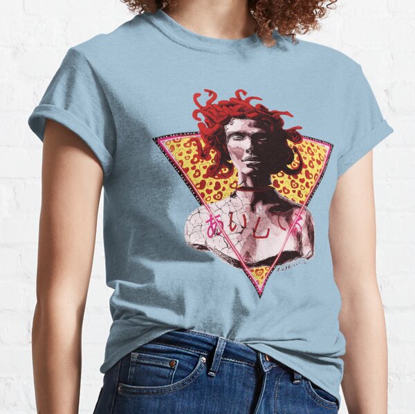 Aesthetic Vaporwave Medusa Statue - I Love You Classic T-Shirt