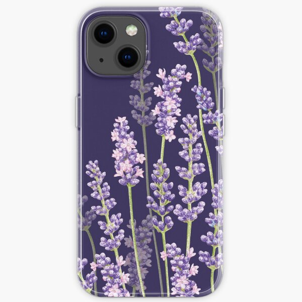 Midnight Lavender Fancy - Purple Flowers iPhone Soft Case