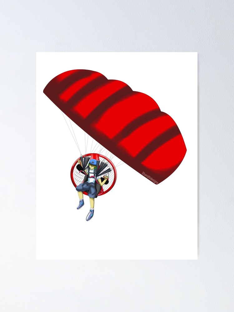 "Anime Paramotor by Shandi Designs" Poster by PPGGrandpa Redbubble