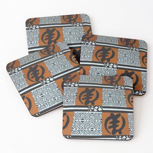 Item preview, African Print Fabric Ghanaian Gye Nyame Symbol designed and sold by CrazyCraftLady.