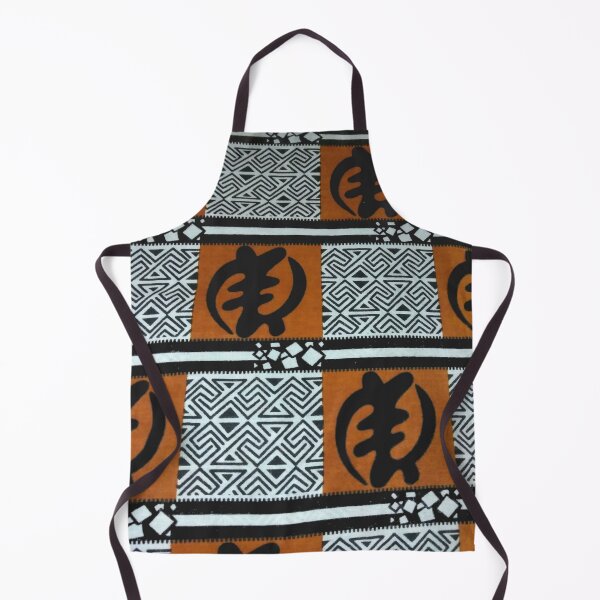 Item preview, African Print Fabric Ghanaian Gye Nyame Symbol designed and sold by CrazyCraftLady.