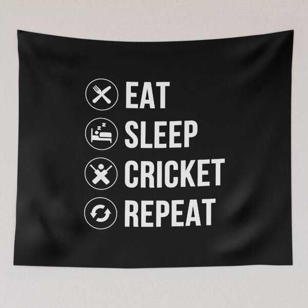 Item preview, Eat Sleep Cricket Repeat Funny Cricket Lover Gift  designed and sold by xtocky.