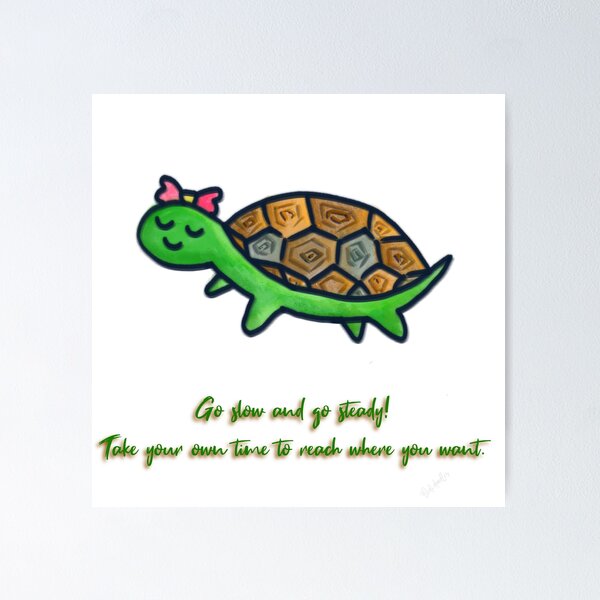 Just Keep Going Cute Turtle Tortoise Motivational Inspire T-Shirt