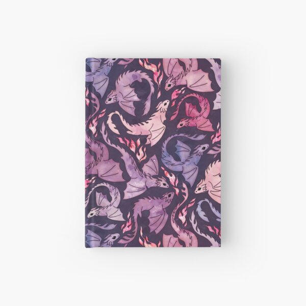 Dragon fire dark pink & purple Hardcover Journal