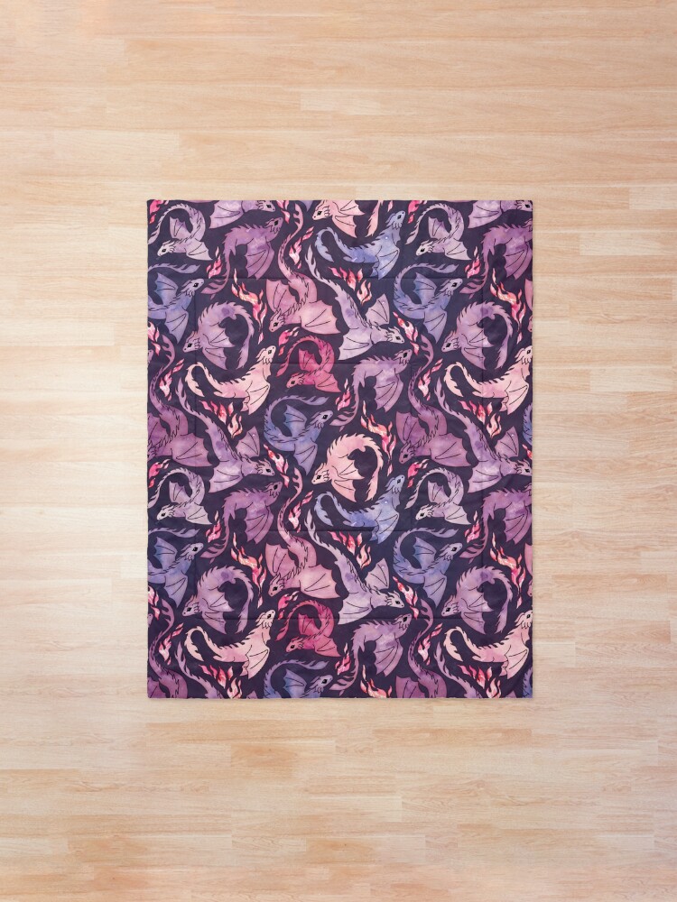 Alternate view of Dragon fire dark pink & purple Comforter