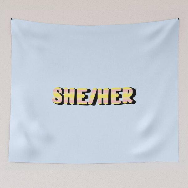 Item preview, Nominsexual Flag She/Her Pronoun designed and sold by EuropaPrints.