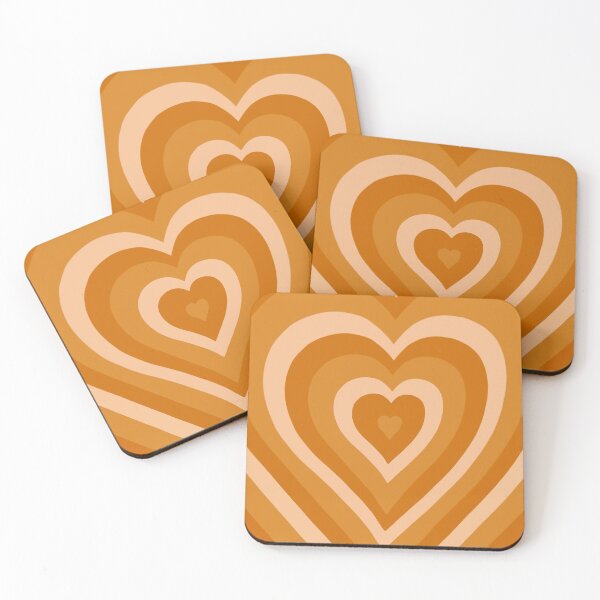 Item preview, ORANGE HEART LATTE designed and sold by Glossypop.