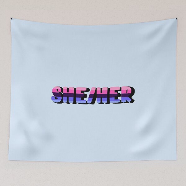 Item preview, Omnisexual Pride Flag She/Her Pronoun designed and sold by EuropaPrints.