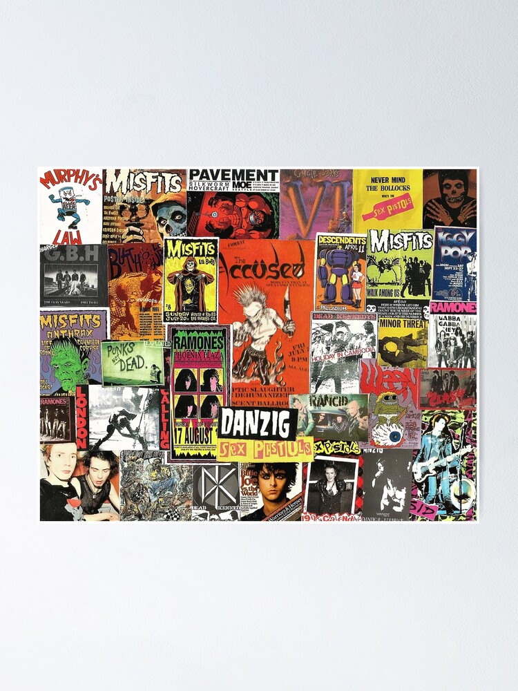Punk Rock Collage Poster For Sale By Philliperman Redbubble