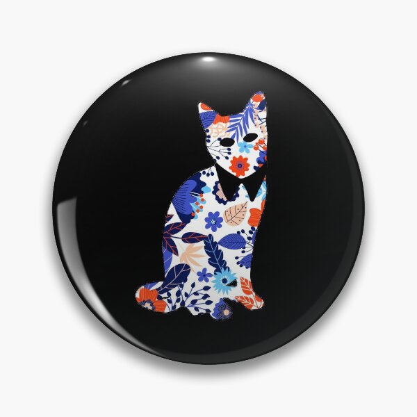 Item preview, Floral Cat in Flowers Popoki 705 designed and sold by VinBasis.