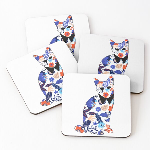 Item preview, Floral Cat in Flowers Popoki 705 designed and sold by VinBasis.