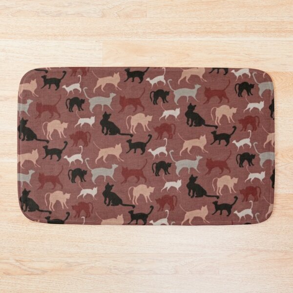 Item preview, Cats pattern, black white brown light brown gray designed and sold by jwebmarket.