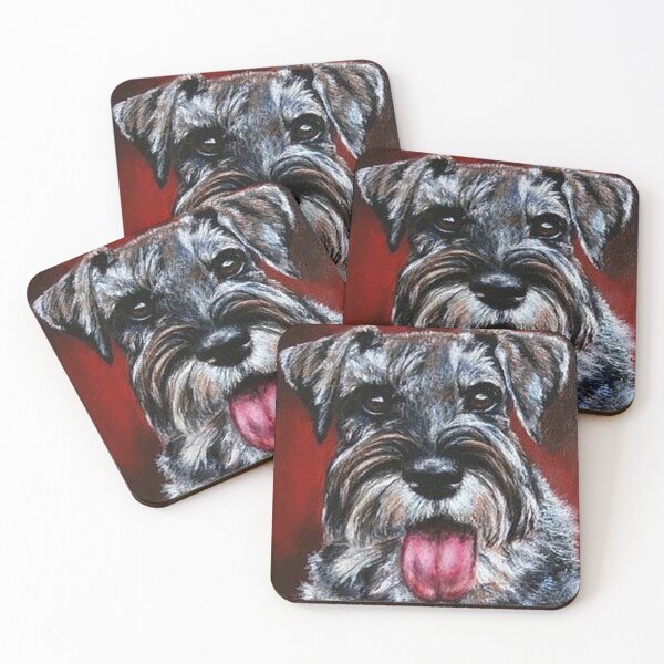 Item preview, Schnauzer dog art full face pets dogs cute sweet puppy Schnauzers designed and sold by Coolstuff4you71.