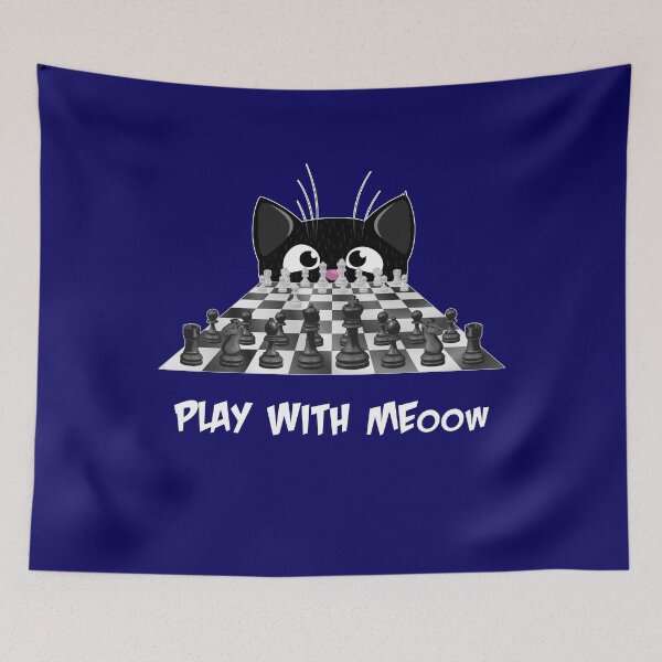 Item preview, Play with Me Cute Cat at Chess Board - Cat Mom Cat Dad Funny designed and sold by WG-Factory.