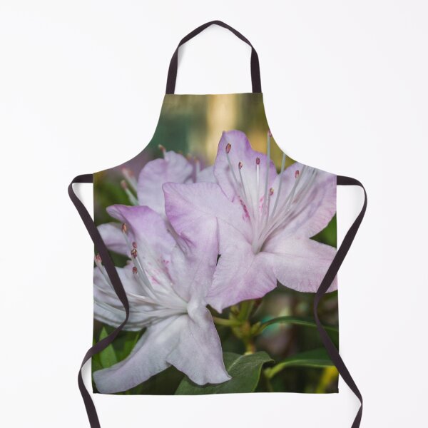 Item preview, three pale pink rhododendron flowers photo on a green background of foliage designed and sold by nataliavavilina.