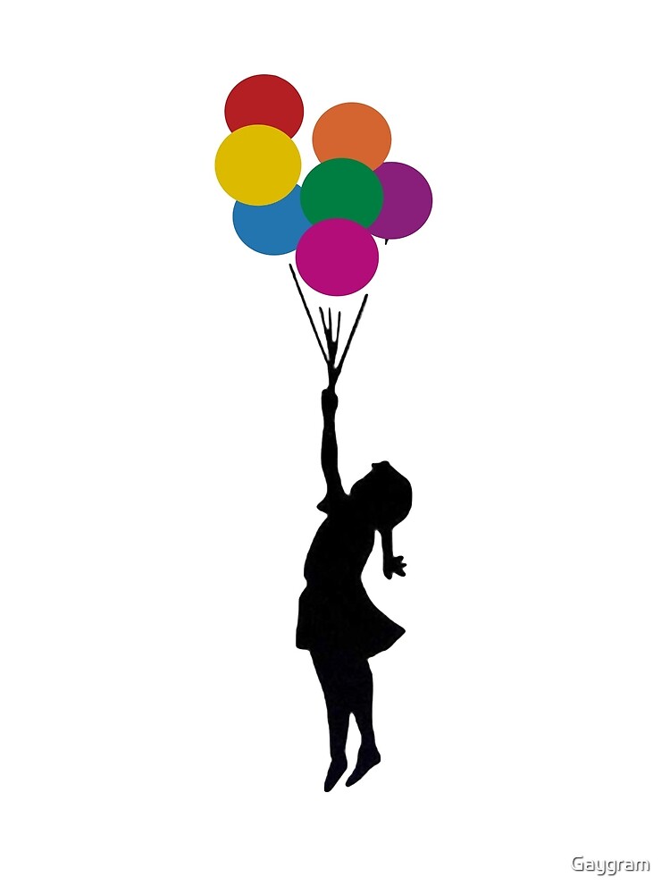 Flying balloon girl