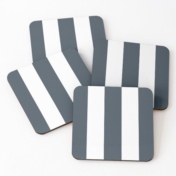 Item preview, Large CHARCOAL GREY and WHITE Vertical STRIPES designed and sold by RachelMacht.