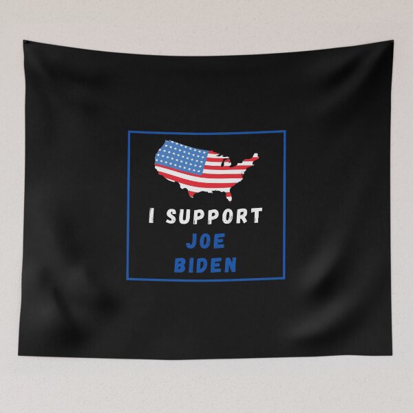 Item preview, I support Joe Biden funny politics with usa flag typography  designed and sold by vishkhatri.