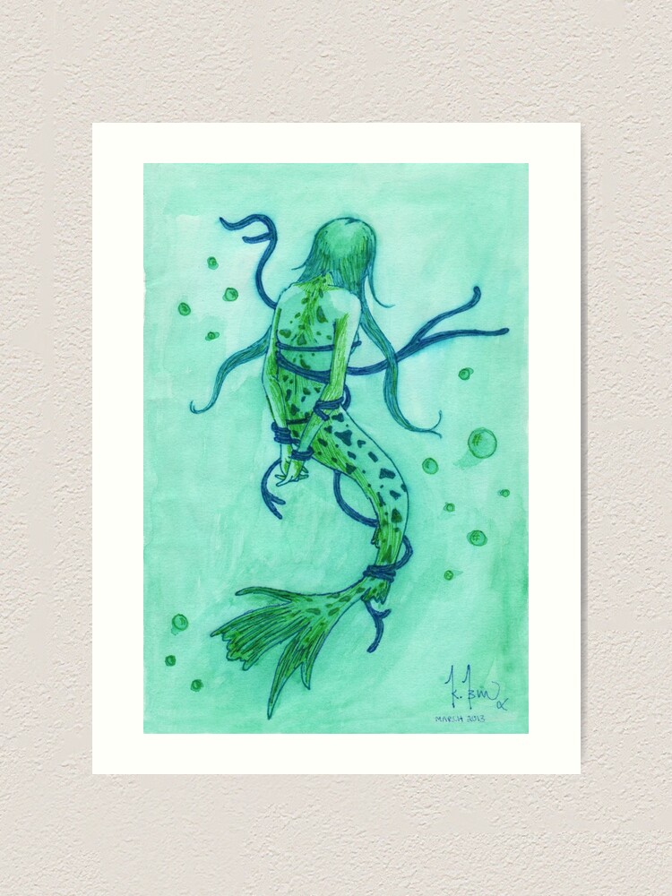 Trapped Mermaid Art Print for Sale by Katie Brown
