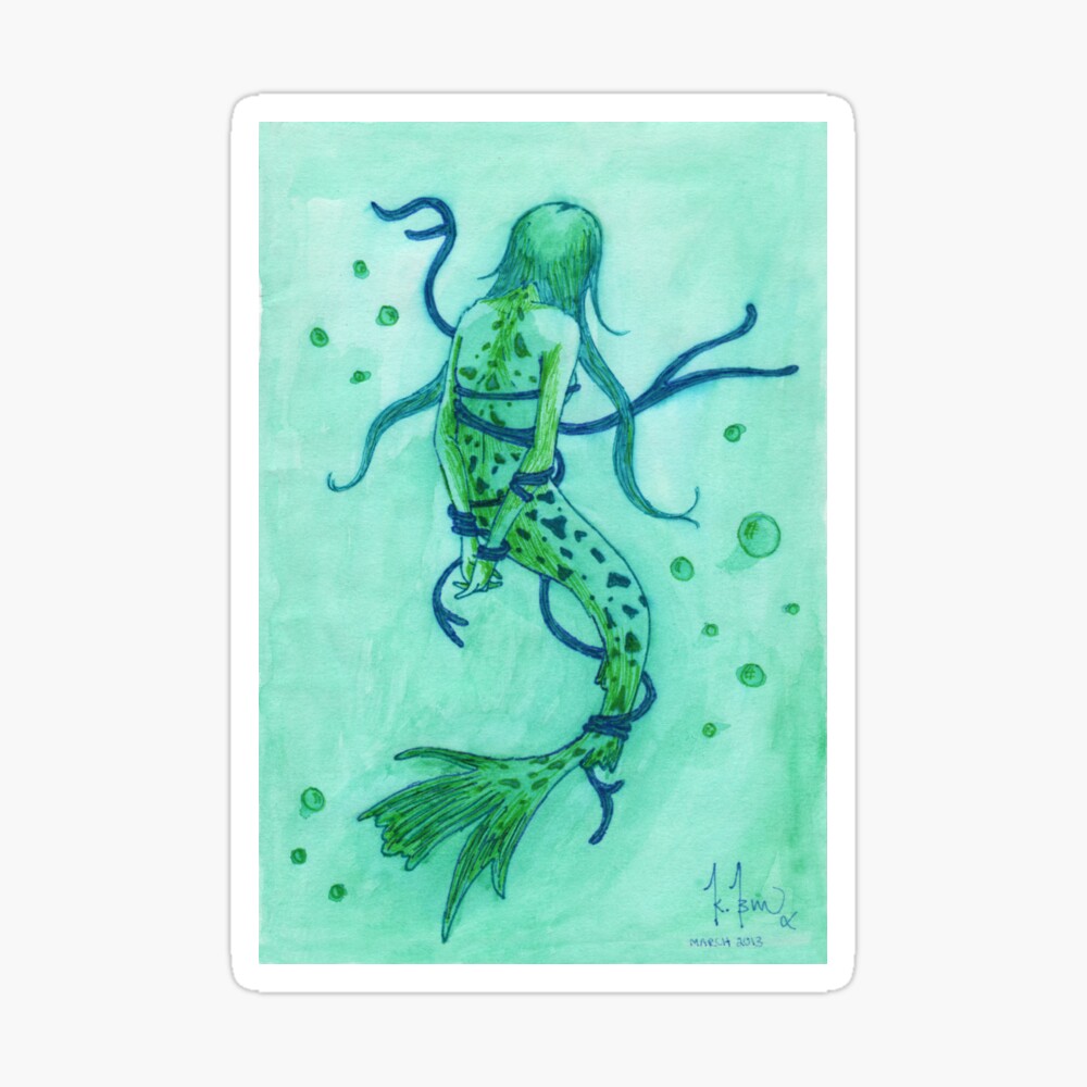 Trapped Mermaid Art Print for Sale by Katie Brown