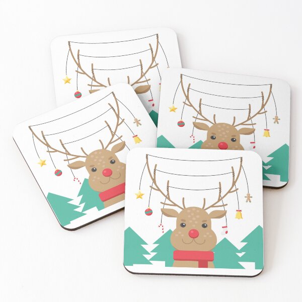 Item preview, Reindeer Christmas on pine tree background. designed and sold by PattyStudio.