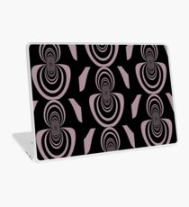 Black lavender mirror image abstract Laptop Skin