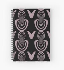 Black lavender mirror image abstract Spiral Notebook