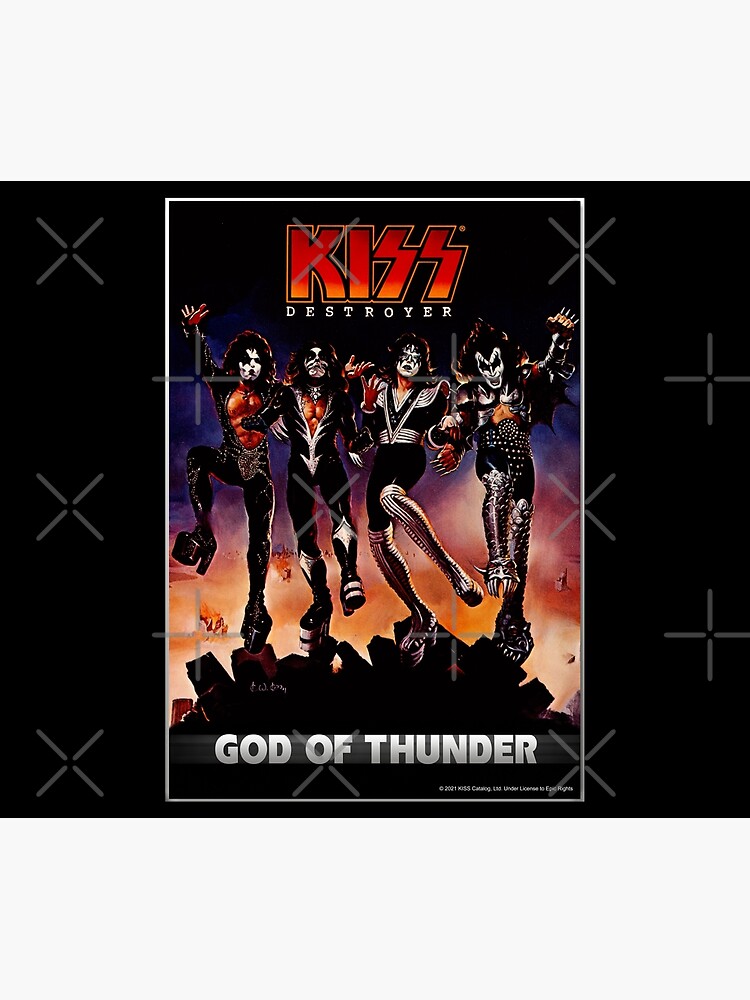 Discover KISS ® the band - Destroyer - God of Thunder Shower Curtain