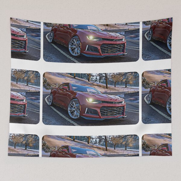 Item preview, Camaro ZL1 Cartoon Drawing Action Print designed and sold by Auto-Prints.