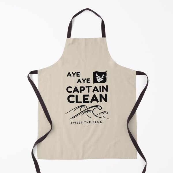 Item preview, Aye Aye Captain Clean Sweep The Deck Broom Fun Housekeeping Humor designed and sold by SavvyCleaner.