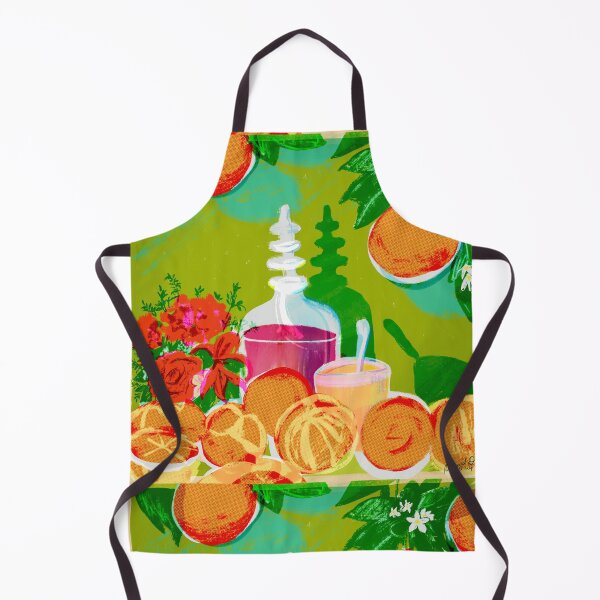 Item preview, Bright Oranges Flowers Floral Painterly overprint style still life art designed and sold by ruepix.