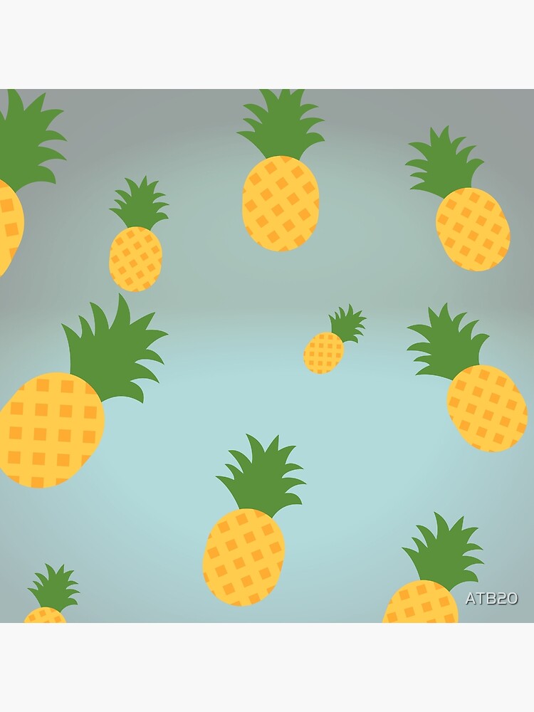 "Pineapples simple design with smooth background" Poster for Sale by